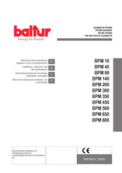 baltur BPM 300 Installations-, Gebrauchs- Und Wartungshandbuch