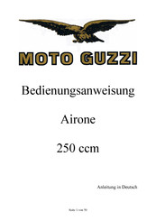 MOTO GUZZI Airone 250 ccm Bedienungsanweisung