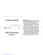 Vestamatic VestaFunk MS16R Montage- Und Bedienungsanleitung