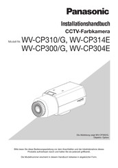 Panasonic WV-CP300 Installationshandbuch