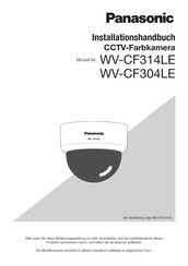 Panasonic WV-CF314L Installationshandbuch