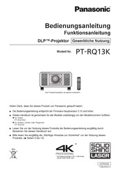 Panasonic PT-RQ13K Bedienungsanleitung, Funktionsanleitung
