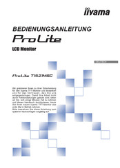 iiyama PROLITE T1521MSC-B1 Bedienungsanleitung
