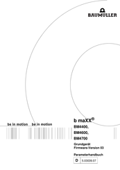 Baumuller b maXX BM4600 Parameterhandbuch
