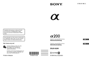 Sony DSLR-A200W Gebrauchsanleitung