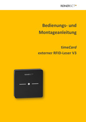Reiner SCT timeCard externer RFID-Leser V3 Bedienungs- Und Montageanleitung