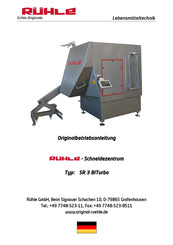 Ruhle SR 3 BiTurbo Originalbetriebsanleitung