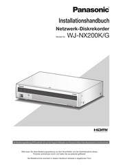Panasonic WJ-NX200K Installationshandbuch