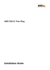 Axis Communications F8212 Trim Ring Installationsanleitung