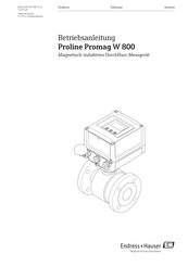 Endress+Hauser Proline Promag W 800 Betriebsanleitung