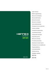 Hanns.G HP205 Bedienungsanleitung