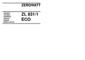 Zerowatt ZL 831/1 ECO Gebrauchsanleitung