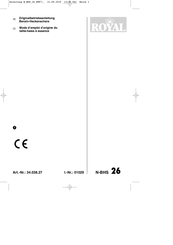 Royal N-BHS 26 Originalbetriebsanleitung