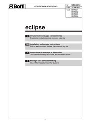 Boffi eclipse RHRX02 Montage- Und Serviceanleitung