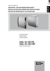 Helios KWL 45-160 FBT Montage- Und Betriebsvorschrift