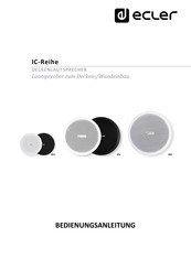 Ecler IC-Serie Bedienungsanleitung