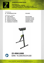 Zipper Maschinen ZI-RBK1080 Betriebsanleitung
