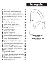 HANSGROHE Talis M51 200 2jet 72813 Serie Gebrauchsanleitung, Montageanleitung