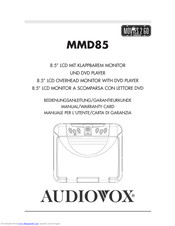 Audiovox Movies 2 go MMD85 Bedienungsanleitung/Garantieurkunde