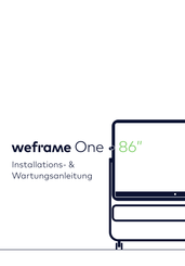 weframe One 86 Installations- & Wartungsanleitung