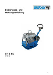 Weber mt CR 3-II Bedienungs- Und Wartungsanleitung