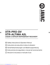JAVAC XTR-PRO-DV Sicherheitsanweisungen Und Bedienungsanleitung