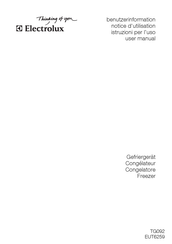 Electrolux TG092 Benutzerinformation