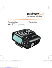 Walimex Pro W1 TTL T-C Gebrauchsanleitung