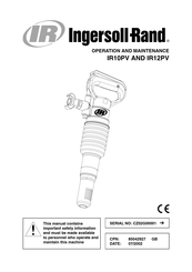 Ingersoll-Rand IR12PV Betriebsanweisung
