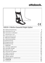 Ottobock 50S20-1 Malleo Immobil Night Splint Gebrauchsanweisung