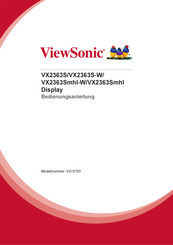 ViewSonic VX2363Smhl-W Bedienungsanleitung