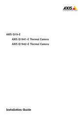 Axis Q1941-E Installationsanleitung