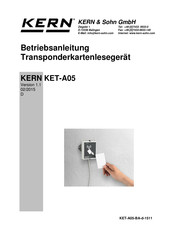 KERN KET-A05 Betriebsanleitung