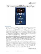 Source Audio EQ2 Programmable EQ Bedienungsanleitung