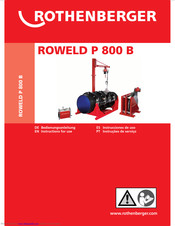 Rothenberger ROWELD P 800 B Bedienungsanleitung