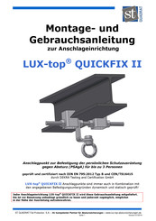 ST Quadrat LUX-top QUICKFIX II Montage- Und Gebrauchsanleitung