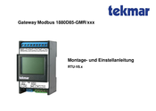 Tekmar 1880D85-GMR-Serie Montage- Und Einstellanleitung