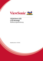ViewSonic VX2410mh-LED Bedienungsanleitung