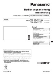 Panasonic TH-55VF2 Bedienungsanleitung, Basisanleitung