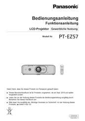 Panasonic PT-EZ57 Bedienungsanleitung, Funktionsanleitung