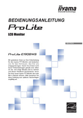 iiyama ProLite E1908WS Bedienungsanleitung