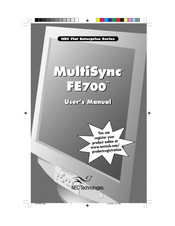 NEC MultiSync FE700M Handbuch