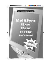 NEC MultiSync FE1250-R Benutzerhandbuch