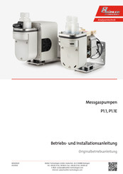 Bühler technologies P1.1E Betriebs Und Installationsanleitung