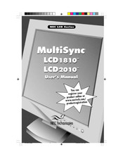 NEC MultiSync LCD2010 Benutzerhandbuch
