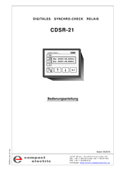 Compact Electric CDSR-21 Bedienungsanleitung