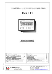 Compact Electric CDMR-61 Bedienungsanleitung