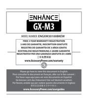 ENHANCE ENGXM30100BKEW Handbuch