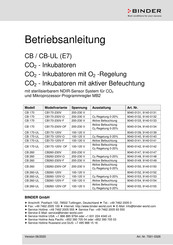 Binder CB 170 Betriebsanleitung