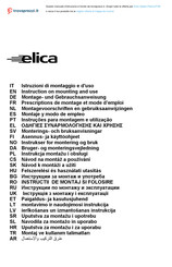 Elica Sweet Peltrox/F/85 Montage- Und Gebrauchsanweisung